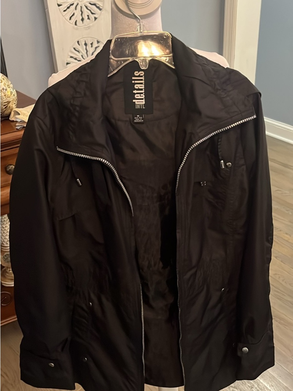 Tail Women's Black Utility Jacket with Zipper Detail